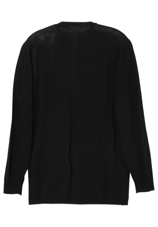 Rick Owens Oversized Round Neck Wool Sweater Black RU02A5627 M 09 29962585