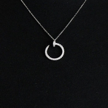 CARTIER 18Kホワイトゴールド 36Pダイヤモンド ジャスト アンクル レディース ネックレス aa61096 152621903