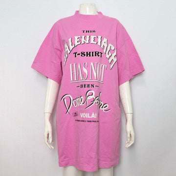 BALENCIAGA Oversized Damen T-Shirt mit Logo-Druck in Pink 787349 152622557