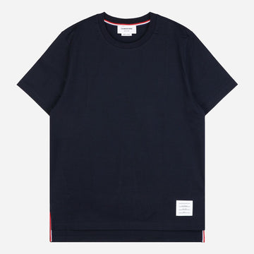 Thom Browne Round T-Shirt with Three Stripes Navy MJS067A 00042 415 152639046
