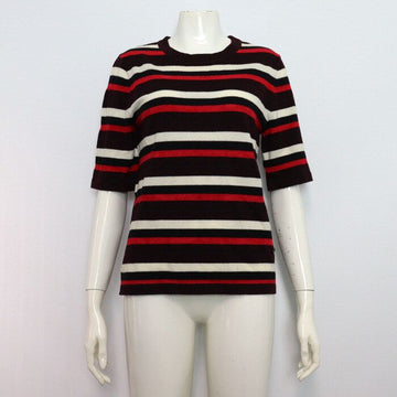 CHANEL Multi-Color Wool Blend Crew Neck Women's Short Sleeve T-Shirt P44184 152756942