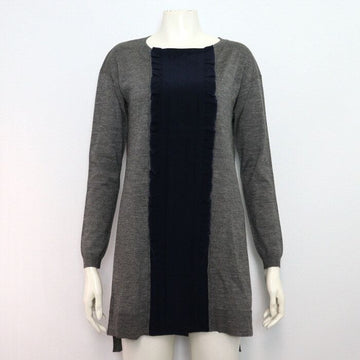 Miu Miu Gray Wool Frill Dress for Women MMA382 152757391