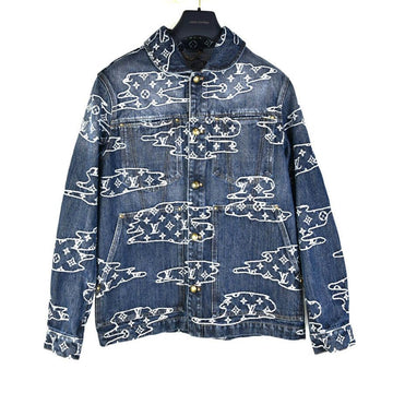 Louis Vuitton Pharrell Williams Nigo Denim Monogram Workwear Bomber Jacket 13191 152758755