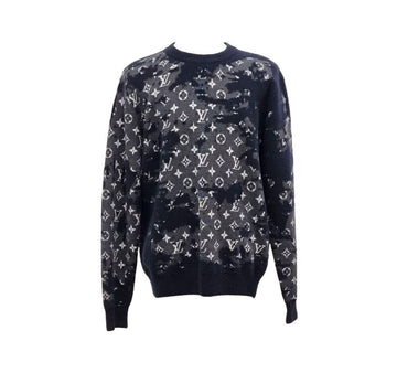 LOUIS VUITTON ディストレスド モノグラム クルーネック ニット LOB110509 152803538