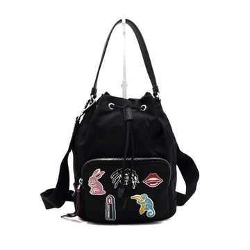PRADA Limited Multi-Patch Tessuto Bucket Tote Bag und Schultertasche Crossbody aa61092 152836328