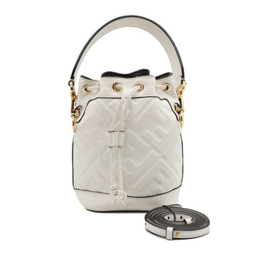 Fendi Mini Montrezzo FF Logo Bucket Tote and Shoulder Bag 8BS093 152836343