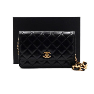 CHANEL Gold CC Logo Button Double Chain Shoulder Bag and Crossbody Bag aa61150 152836347