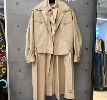 Louis Vuitton 3 IN 1 Double Layer Denim Trench Coat Beige 1A5Q7MG062103 148410436