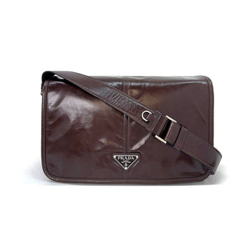 PRADA レザーショルダーバッグ ダークブラウン G1NK0FH3 152899865