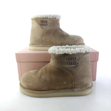 MIU MIU Wildleder Shearling Stiefeletten 5T515E 13258 152903028