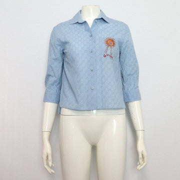 GUCCI 703636 GG Logo Pocket Bluse für Damen aa60804 152933740