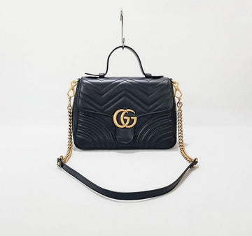 Gucci GG Marmont Matelassé Top Handle Shoulder Bag 498110 153018347