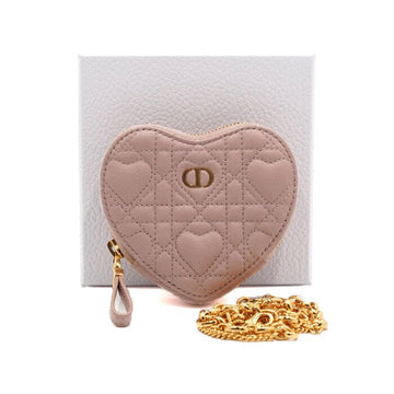 DIOR Mini-Pouch Heart Bag in Pink mit Goldkette 123456 153099662
