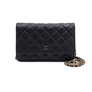 CHANEL メタリックパールキャビアWOC（ウォレットオンチェーン）チェーンショルダーバッグ兼クロスバッグ aa61220 153099666