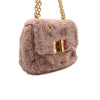 Tom Ford PINK MINI SOFT FUR SHOULDER BAG WITH GOLD CHAIN aa61217 153099667 [P]