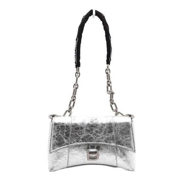 Balenciaga Metallic Silver B Logo Downtown XS Chain Shoulder Bag and Crossbody AA61242 153099669