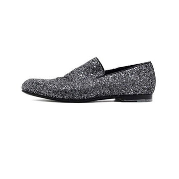 JIMMY CHOO Schwarze Glitzer Tems Herren Slipper aa61293 153099717