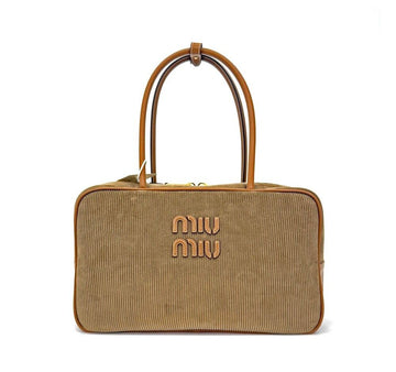 MIU MIU Unused 5BB163 Corduroy Top Handle Bag QRDGG5TB 152900003