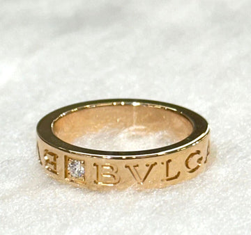 Bulgari 18k BB 1P Diamond Ring 18K Pink Gold 498.5 148576987