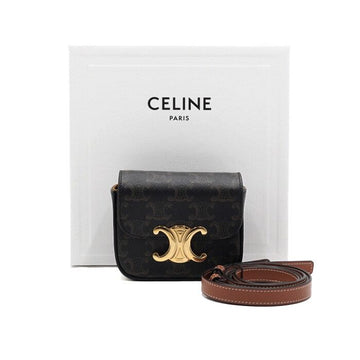 CELINE キャンバスミニクロードトリオペ女性ショルダーバッグ兼クロスバッグ 10I512DQB 153159222