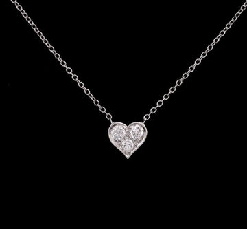 TIFFANY & CO ハートペンダントダイヤ3Pプラチナネックレス 8056647533 152900716