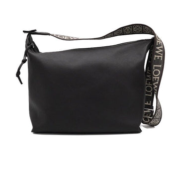 LOEWE ダークグレー レザー キュービ ミディアム ショルダーバッグ 兼 クロスバッグ aa61445 153204181