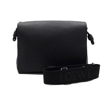 LOEWE ブラック レザー フラメンコ サッチェル ショルダーバッグ 兼 クロスバッグ aa61446 153204182