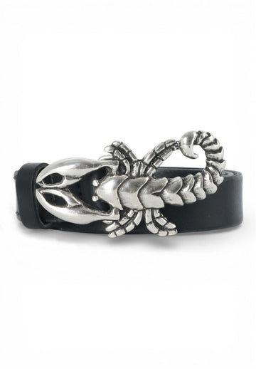 Our Legacy Black Leather Scorpion Belt A2258SOB 128751674