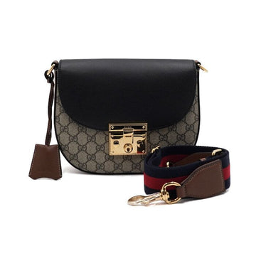 Gucci Black Leather Supreme GG Messenger Women's Shoulder Bag and Crossbody Bag aa61455 153264852