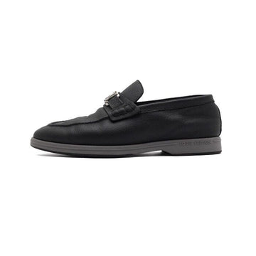 LOUIS VUITTON Estate Leder Loafer mit Silber-Logo 1A9Z6L 153264933