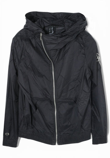 RICK OWENS X Mountain X Champion Light Nylon Kapuzenpullover Schwarz CM01E1664 CHNY 09 144755870