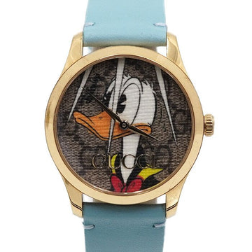 GUCCI ディズニー ドナルドダック ゴールドクォーツ ユニセックス 時計 1264167 153399214