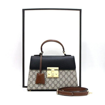 GUCCI GGスプリームパドルロックトップハンドルトートバッグ兼ショルダーバッグ453188 153399275