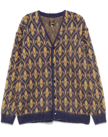 NEEDLES モヘアウールカーディガン パープル PU311 129632734