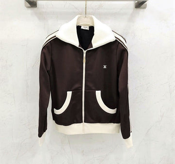 Celine Track Zip-Up Jacket Dark Brown 2Y54C594V 150397178