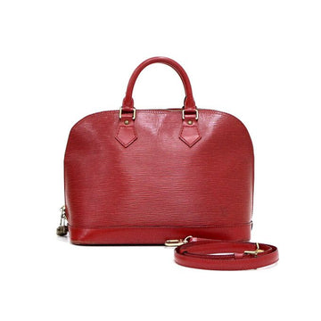 LOUIS VUITTON レザー レッド アルマPM トートバッグ 兼 ショルダーバッグ aa61540 153452955