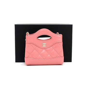 CHANEL カーフスキンレザー31バイナノミニショルダーバッグ兼クロスバッグAP3875 153452956