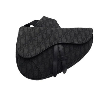 DIOR ブラックオブリークジャカードサドルバッグ男性ショルダーバッグ兼クロスバッグ aa61649 153485267