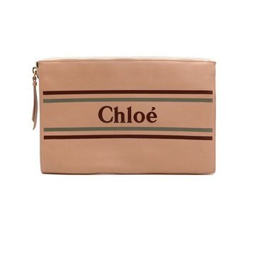CHLOE レザー ストライプ 女性用 ポーチ クラッチバッグ aa61706 153559387