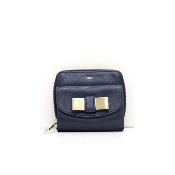 Chloe Deep Blue Ribbon Decoration Women's Wallet 3P0503 153559824
