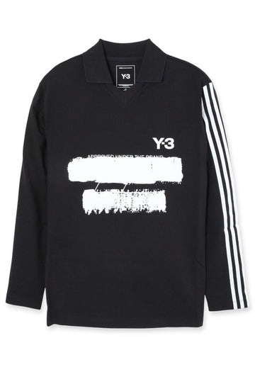 Yohji Yamamoto Y3 GFX LOGO LONG SLEEVE T-SHIRT Black JN4876 127324173