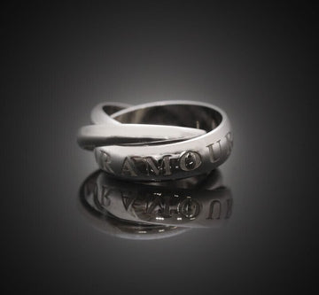 CARTIER アムール トリニティ 18Kホワイトゴールド 48号 5.5MM 7682090559 141878647