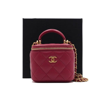 CHANEL ヴェニティ カーフスキン ミニ トップハンドル トートバッグ クロスボディ aa61727 153596482