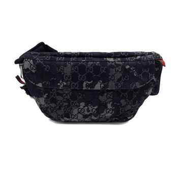 GUCCI ダークブルー GGデニム メンズベルテッドバッグ クロスバッグ 851706 153596495