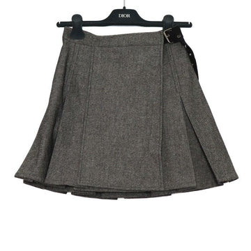 Dior Belted Cotton Blend Pleated Skirt 247J23A3439 153596670