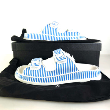 CHANEL Stripe Velcro Sandals 13483 153731311