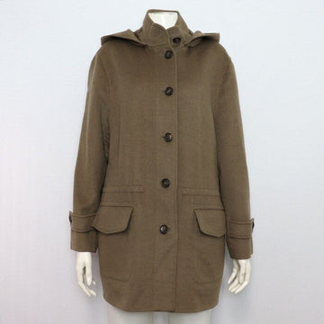 LORO PIANA ブラウン カシミヤ フード レディース コート ジャケット aa61051 153785859