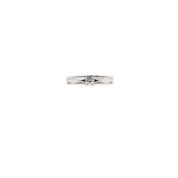 Boucheron Solitaire Facet Platinum 0.20 Carat VS1 F Diamond Wedding Band Ring 15 153846240