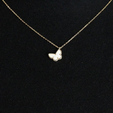 VAN CLEEF & ARPELS Schmetterlings-Pendant mit Süß-Alhambra aus 18 Karat Gelbgold VCARF69300 153846257