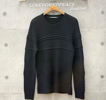 NEIL BARRETT ウール×アクリル ニット ブラック BMA153606 153433561